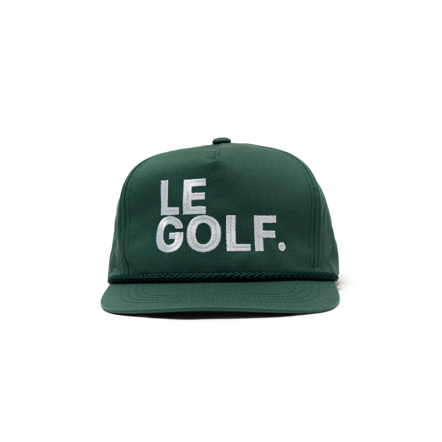Le Golf Hat Canvas Flat Brim Snapback ( Hunter Green / LRG White Logo)