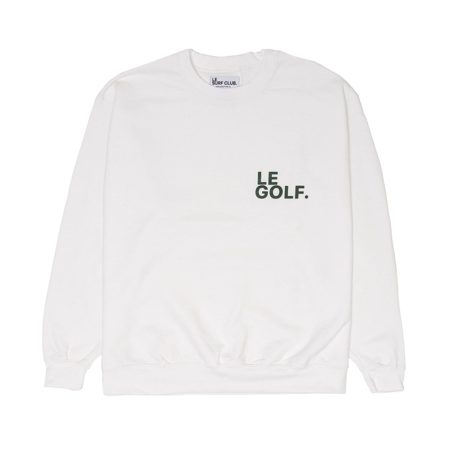 Le Golf Sweatshirt ( White / SML Hunter Green Logo)