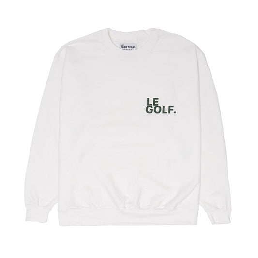 Le Golf Sweatshirt ( White / SML Hunter Green Logo)
