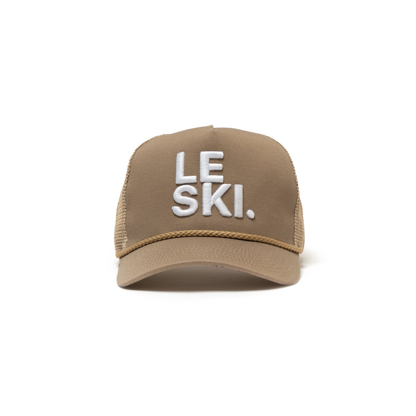 Le Ski Hat Canvas Round Brim Snapback ( Tan / LRG White Logo)