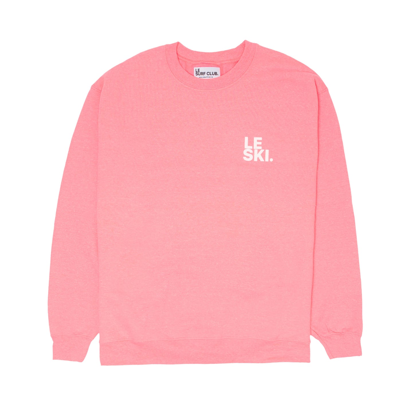 Le Ski Sweatshirt ( Neon Pink / SML White Logo)