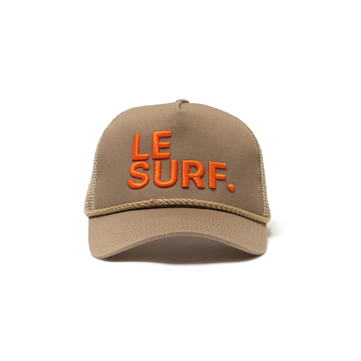 Le Surf Hat Canvas Round Brim Snapback ( Tan / LRG Orange Logo)