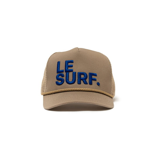 Le Surf Hat Foam Round Brim Snapback ( Pink / LRG Red Logo)