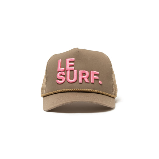 Le Surf Hat Canvas Round Brim Snapback ( Tan / LRG Blue Logo) (Copy) (Copy)