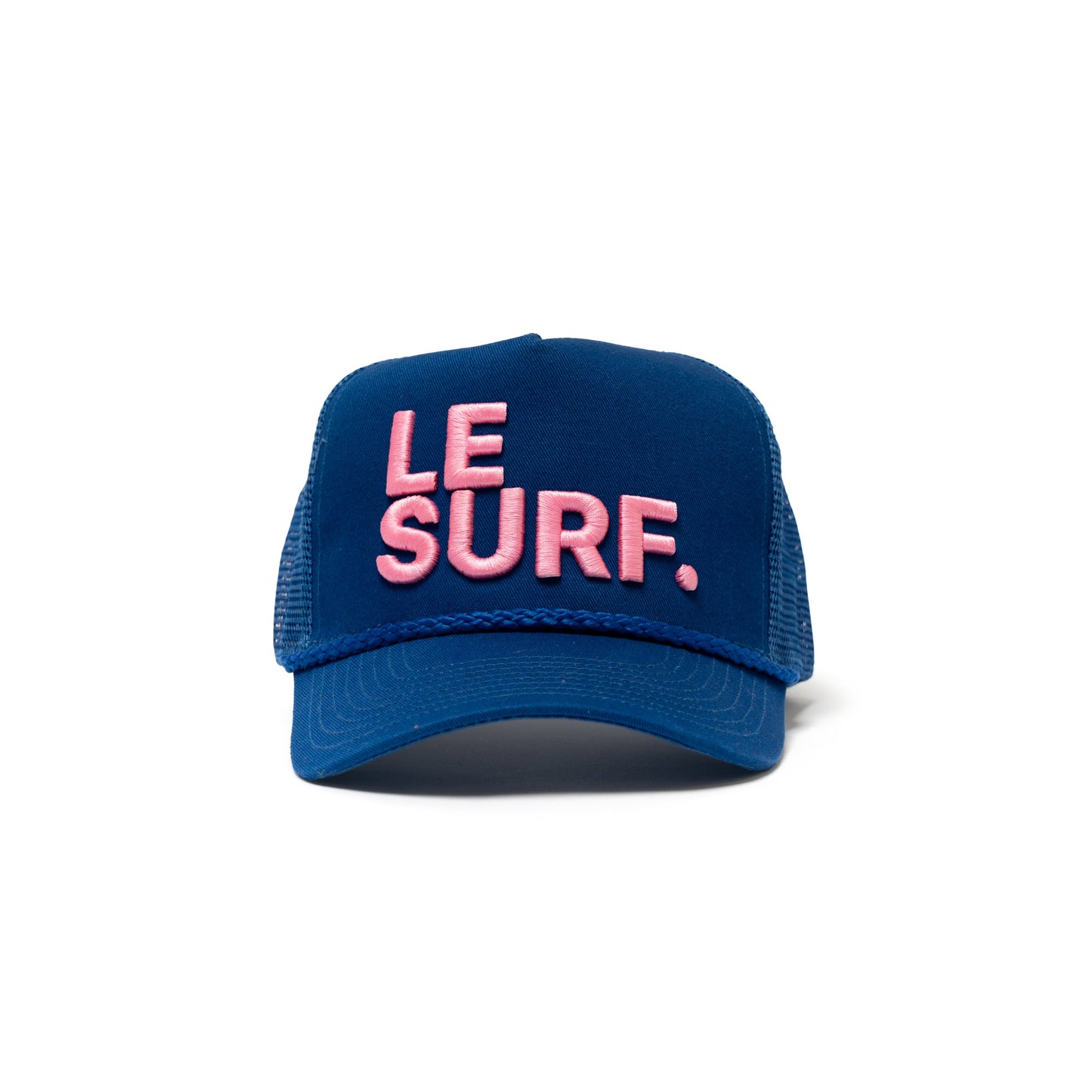 Le Surf Hat Canvas Round Brim Snapback ( Blue / LRG Pink Logo)