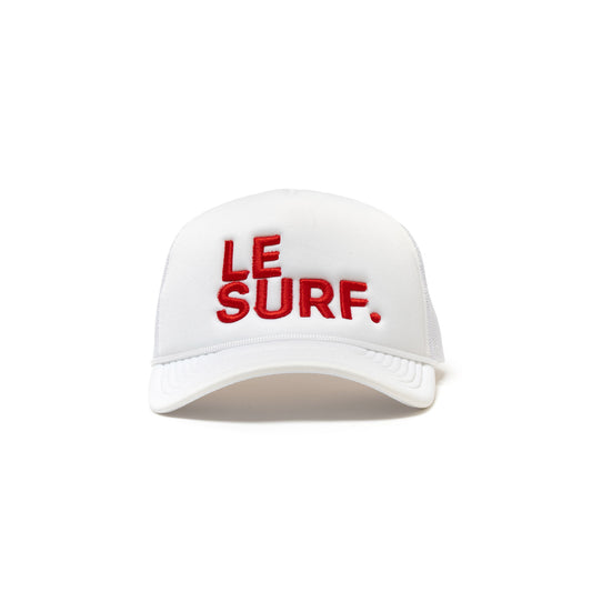 Le Surf Hat Foam Round Brim Snapback ( Pink / LRG Red Logo)