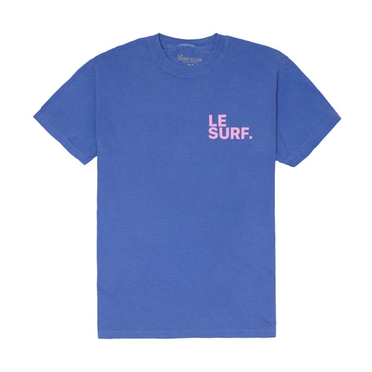 Le Surf T-shirt ( Blue / LRG Pink Logo)