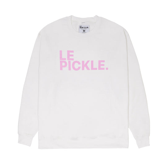 Le Pickle Sweatshirt ( White / LRG Pink Logo)