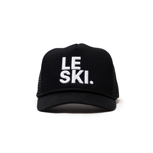 Le Ski Hat Canvas Round Brim Snapback ( Black / LRG White Logo)