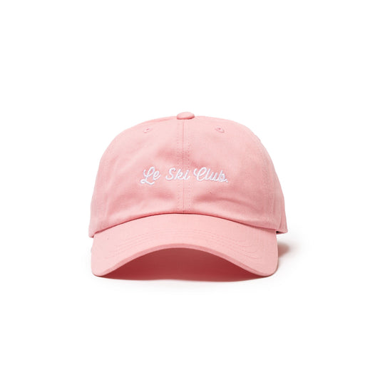 Le Ski Club Hat Canvas Round Brim ( Pink / LRG White Cursive Logo)