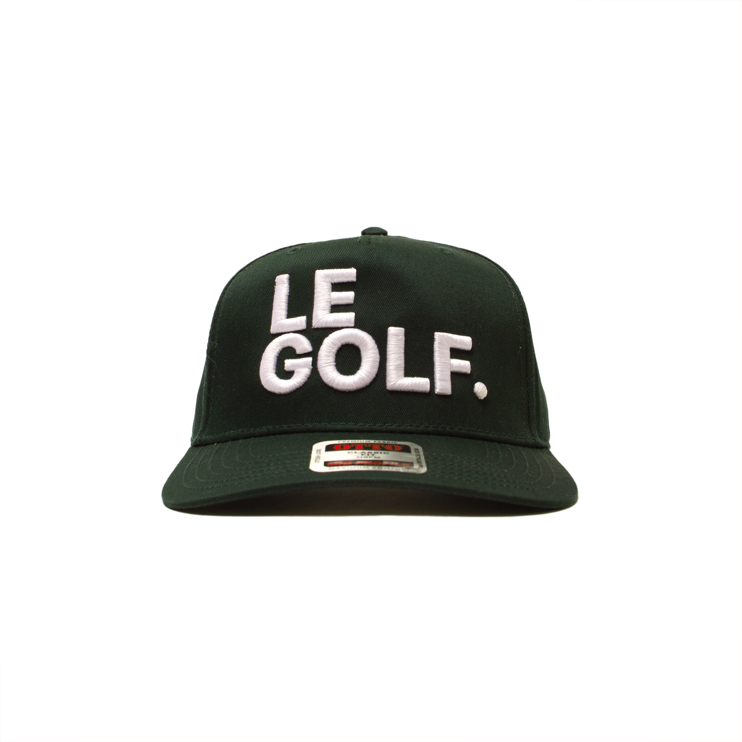 Le Golf Hat Canvas Round Brim Snapback ( Hunter Green / LRG White Logo)