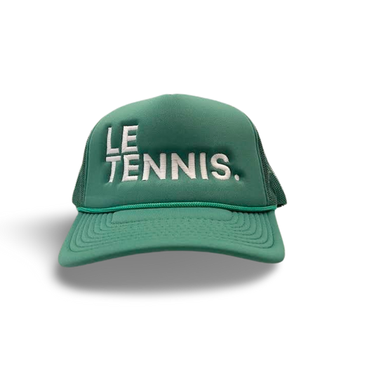 Le Tennis Hat Foam Round Brim Snapback ( Kelly Green / LRG White Logo)