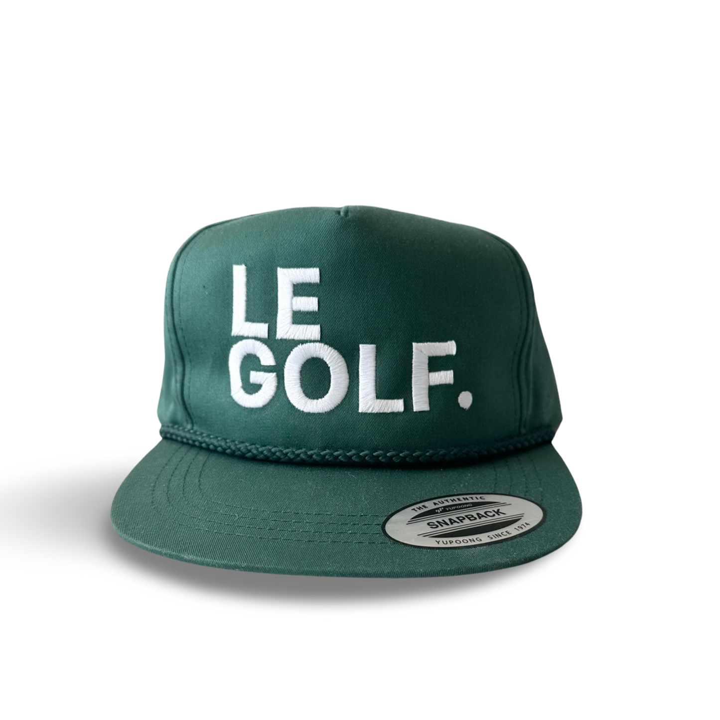 Le Golf Hat Canvas Flat Brim Snapback ( Hunter Green / LRG White Logo)