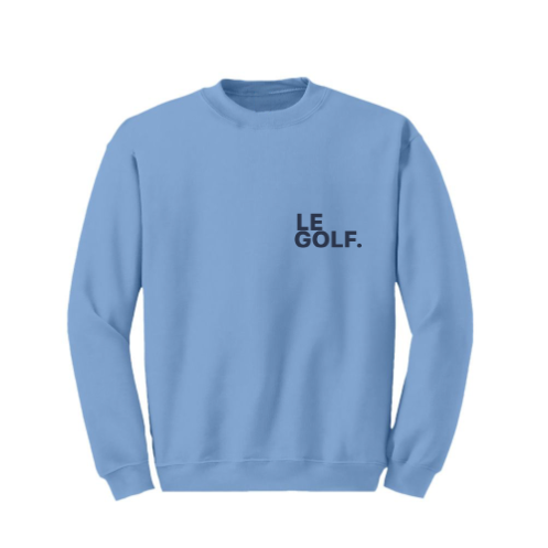 Le Golf Sweatshirt ( Light Blue / SML Navy Logo)