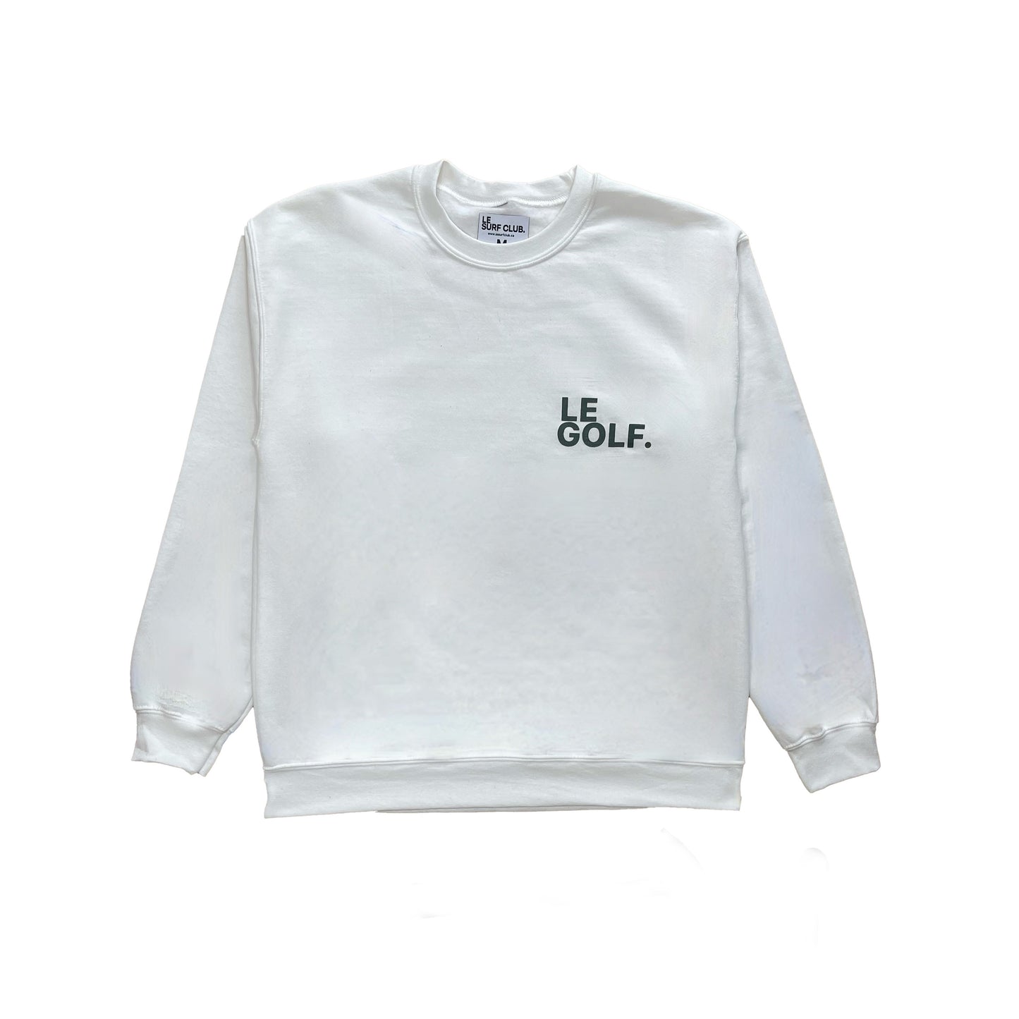 Le Golf Sweatshirt ( White / SML Hunter Green Logo)