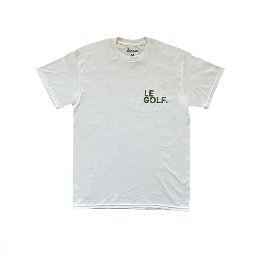 Le Golf T-shirt ( White / SML Hunter Green Logo)