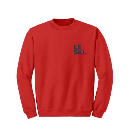 Le Ski Sweatshirt ( Red / SML Navy Blue Logo)