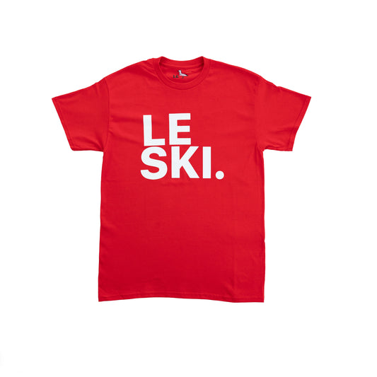 Le Ski T-shirt ( Red / LRG White Logo)