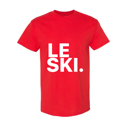 Le Ski T-shirt ( Red / LRG White Logo)