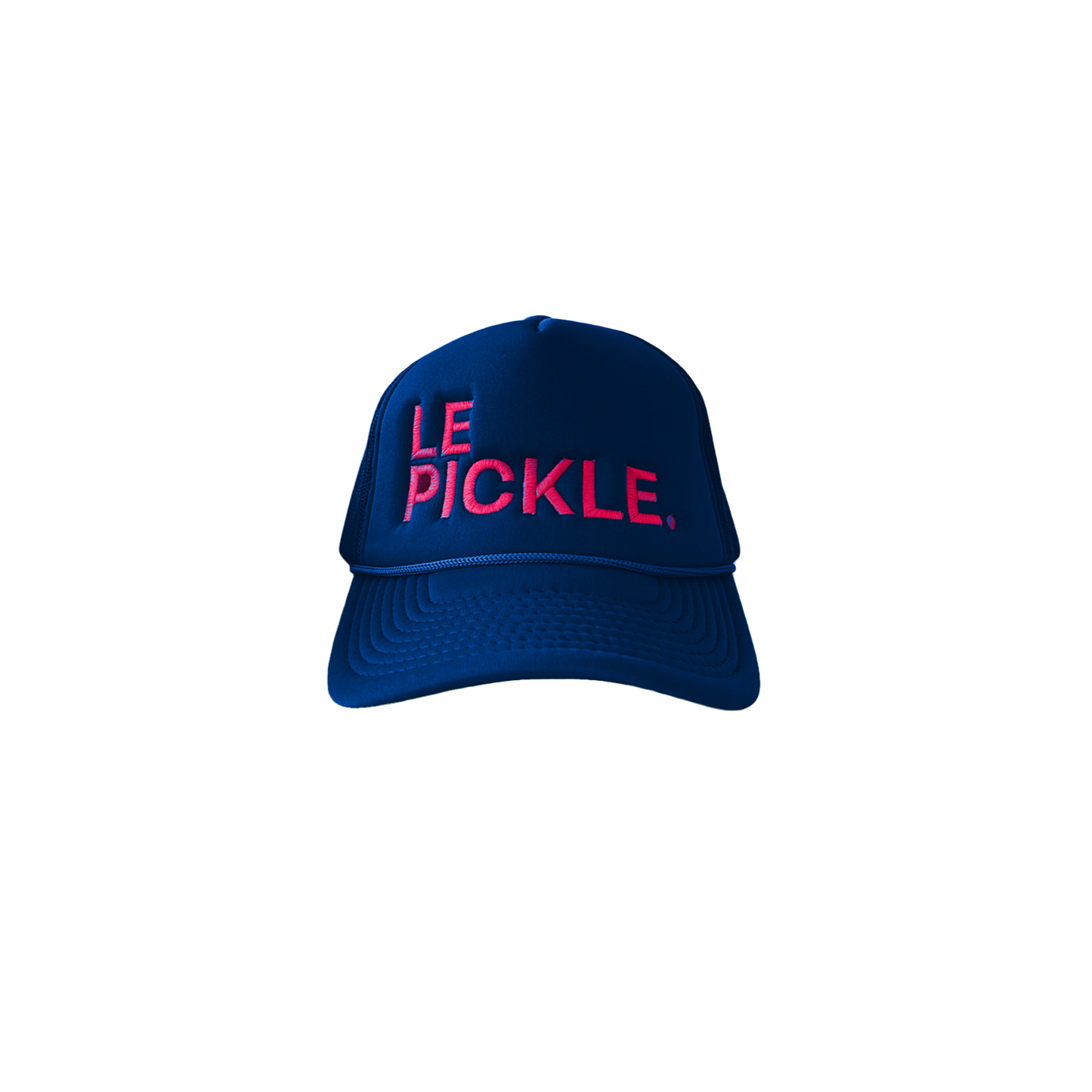 Le Pickle Hat Foam Round Brim Snapback ( Navy Blue / LRG Red Logo)